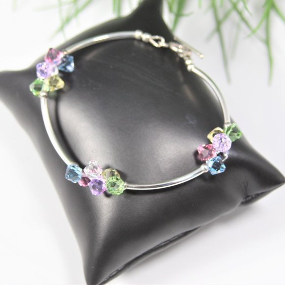 Amazon.com: Swarovski Una Bangle Bracelet with Clear  Swarovski crystals Bracelet